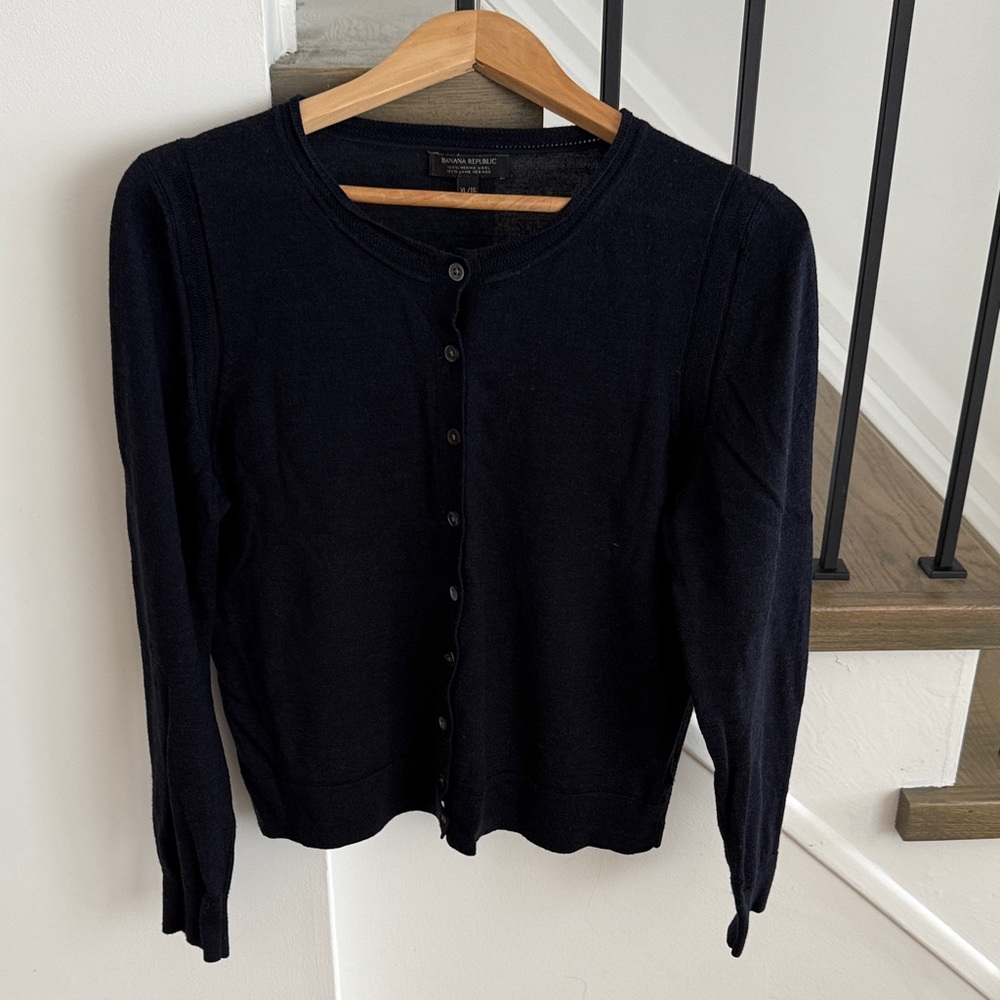 Banana Republic Navy Merino Wool Sweater